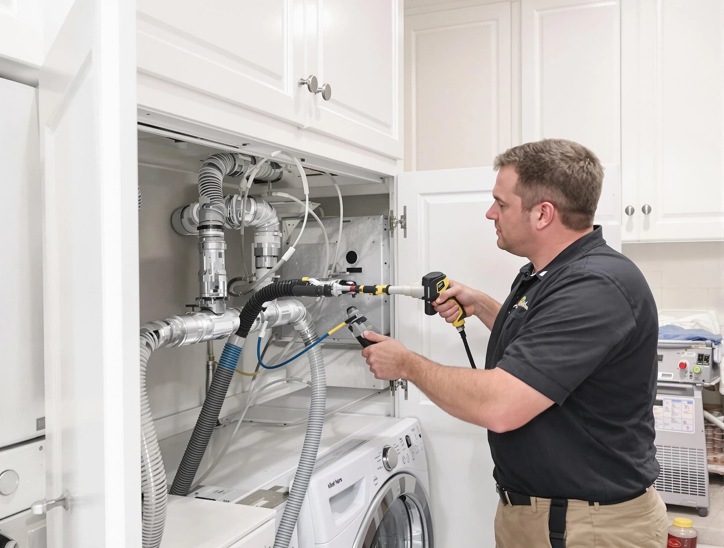 Chattahoochee Hills Dryer Vent Cleaning professional removing severe blockage from a clogged dryer vent in Chattahoochee Hills