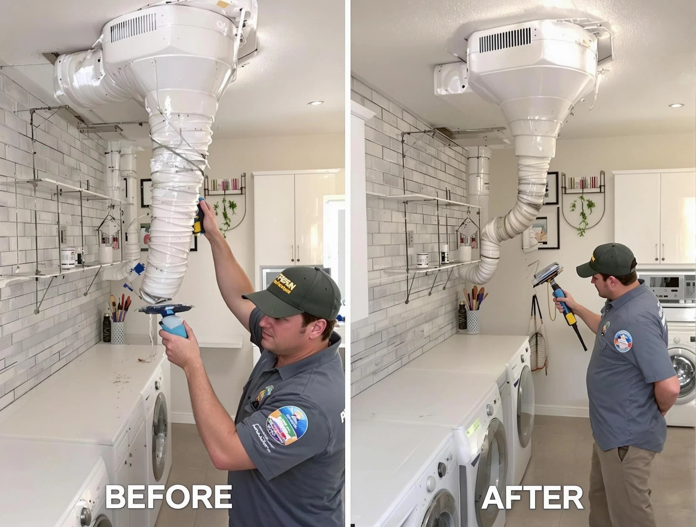 Professional dryer exhaust vent cleaning by Chattahoochee Hills Dryer Vent Cleaning in Chattahoochee Hills