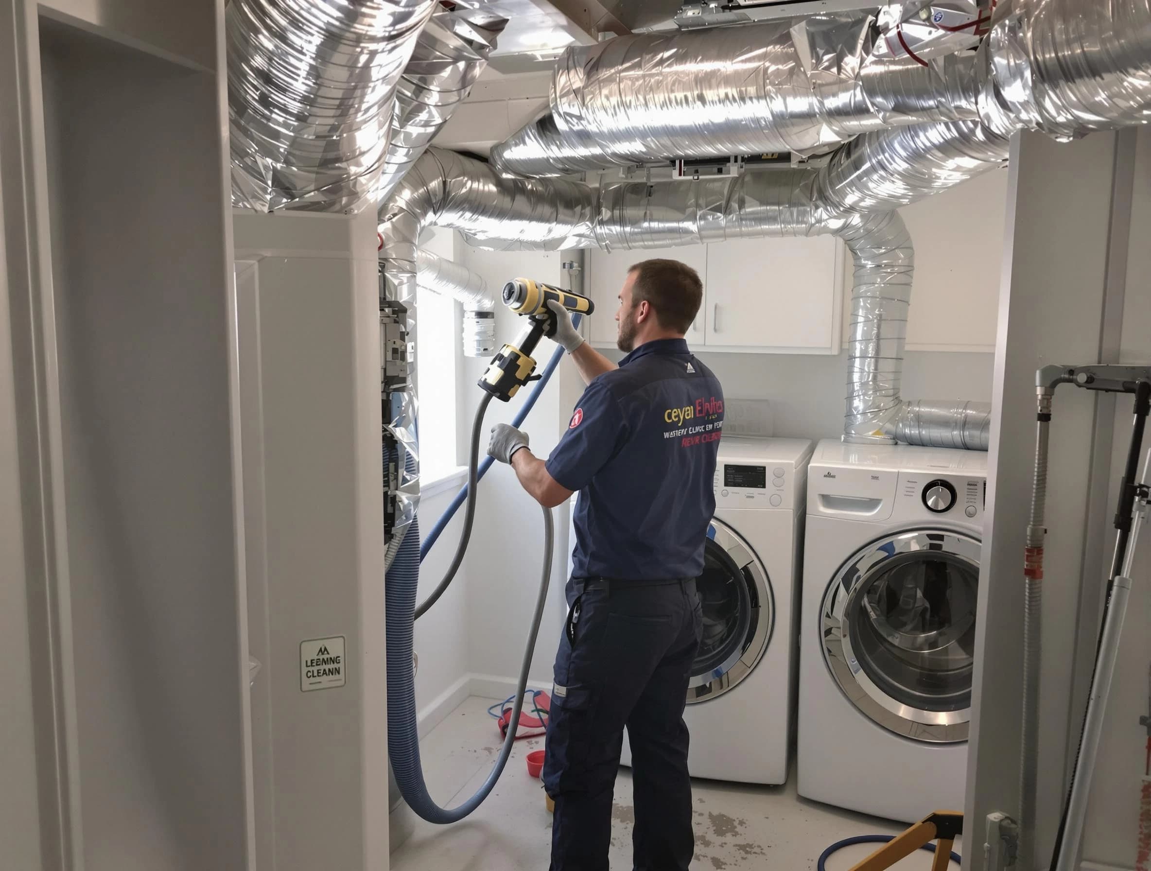 Chattahoochee Hills Dryer Vent Cleaning specialist using advanced equipment for thorough duct cleaning in Chattahoochee Hills
